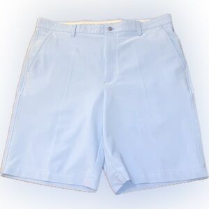 Foot Joy Men's Light Sky Blue Golfing Wicking Flat Front Athletic Shorts 38